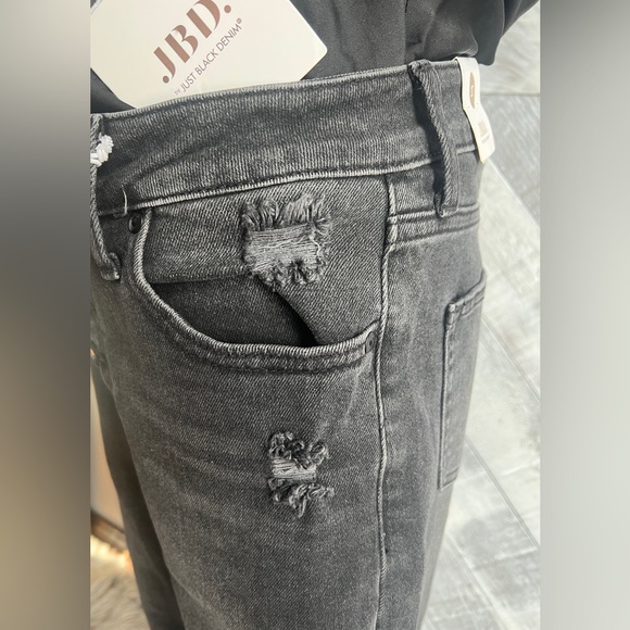 JBD  DOWNTOWN CROP BUTTON EXPOSED JEANS SIZE 27 - Picture 12 of 15